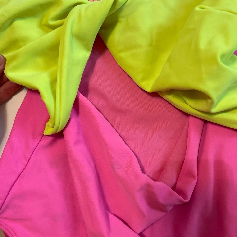 Asos Twist Front Color Block One Piece - image 3